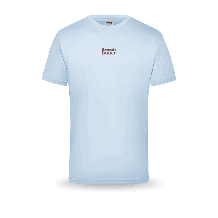 Hellblaues T-Shirt mit Brand+Butter-Logo